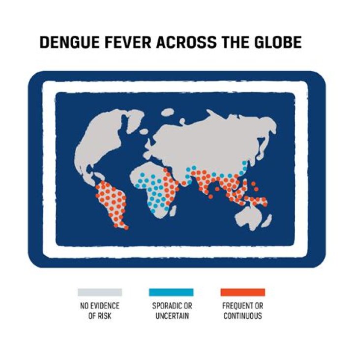 Where is dengue fever most commonly found?