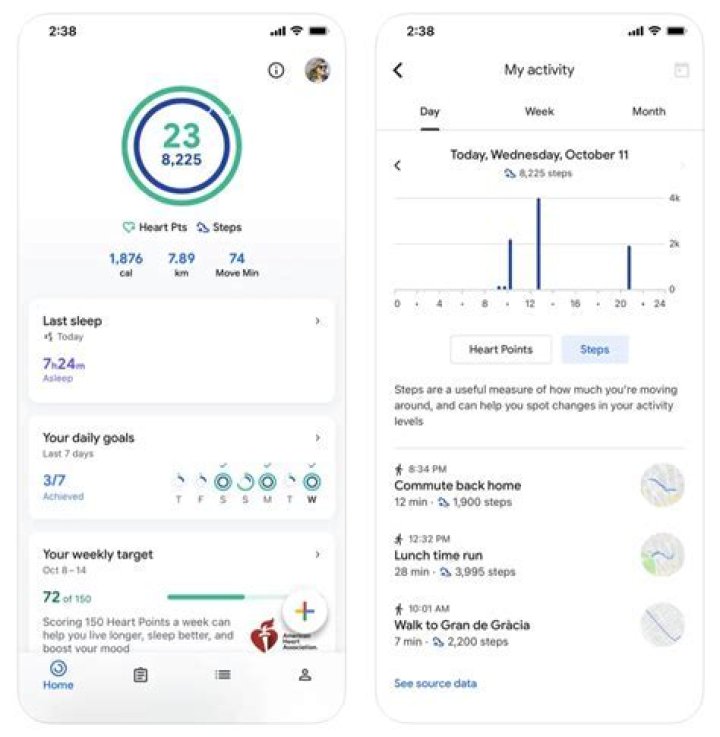 Where is Google Fit data stored?