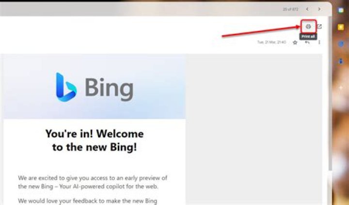 Where is print icon in Gmail?