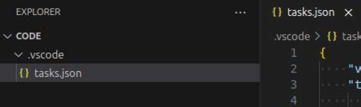 Where is task JSON in Vscode?