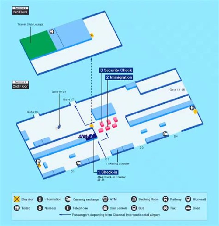 Where is Terminal 4 in Chennai airport?