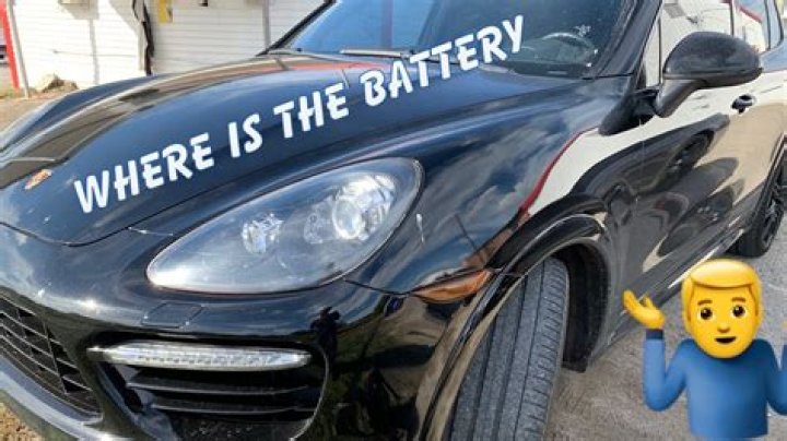 Where is the battery on a Porsche Cayenne?
