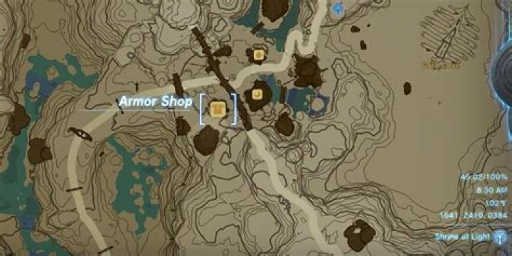 Where is the clothing shop in Goron City?