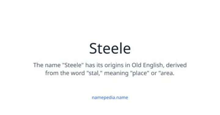 Where is the name Steele from?