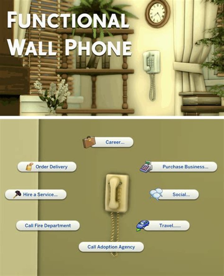 Where is the telephone on Sims 4?