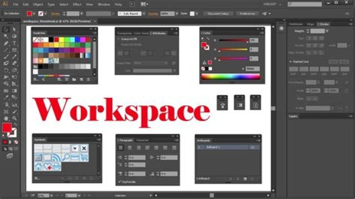 Where is the workspace in Illustrator?