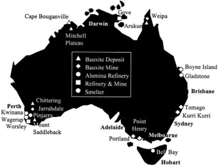 Where is tin mined in Australia?