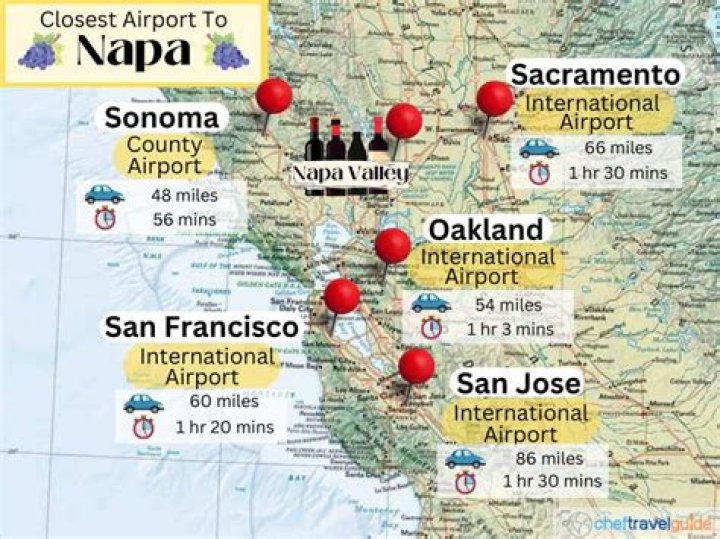 Which airport is closer to Napa Valley California?