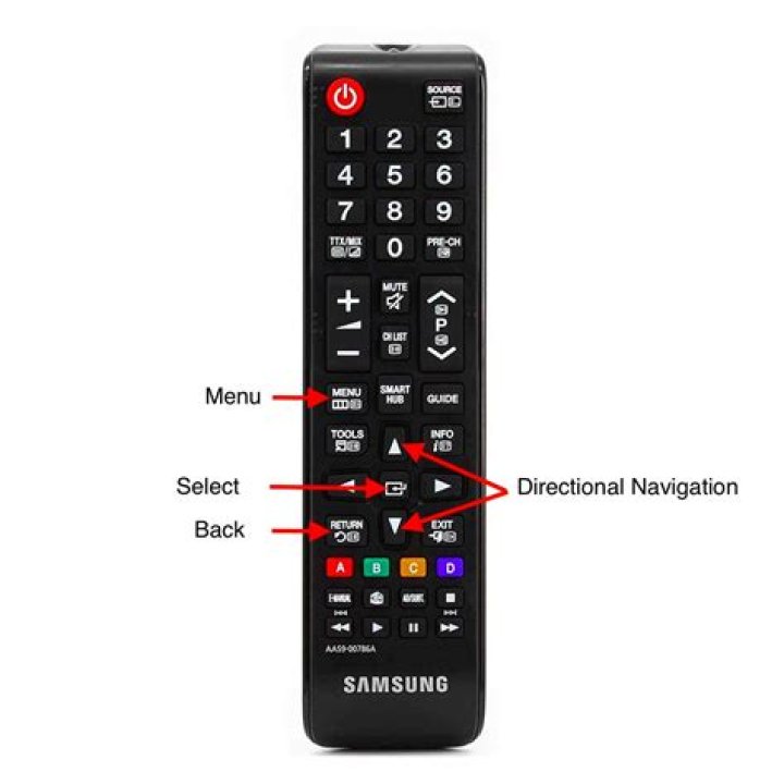 Which button is the menu button on Samsung TV remote?