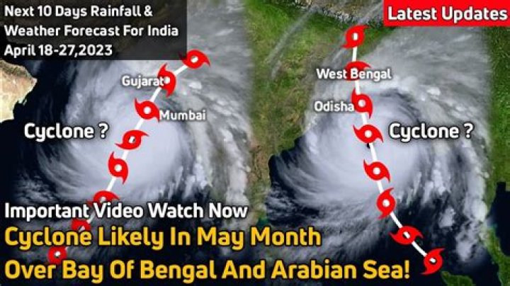Which cyclone started forming over the Arabian Sea?