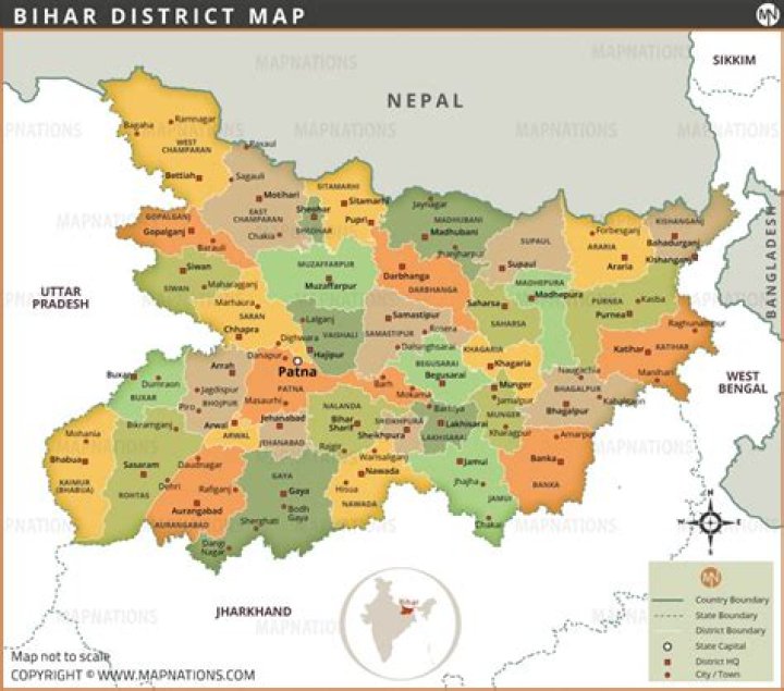Which district in Bihar is poorest?