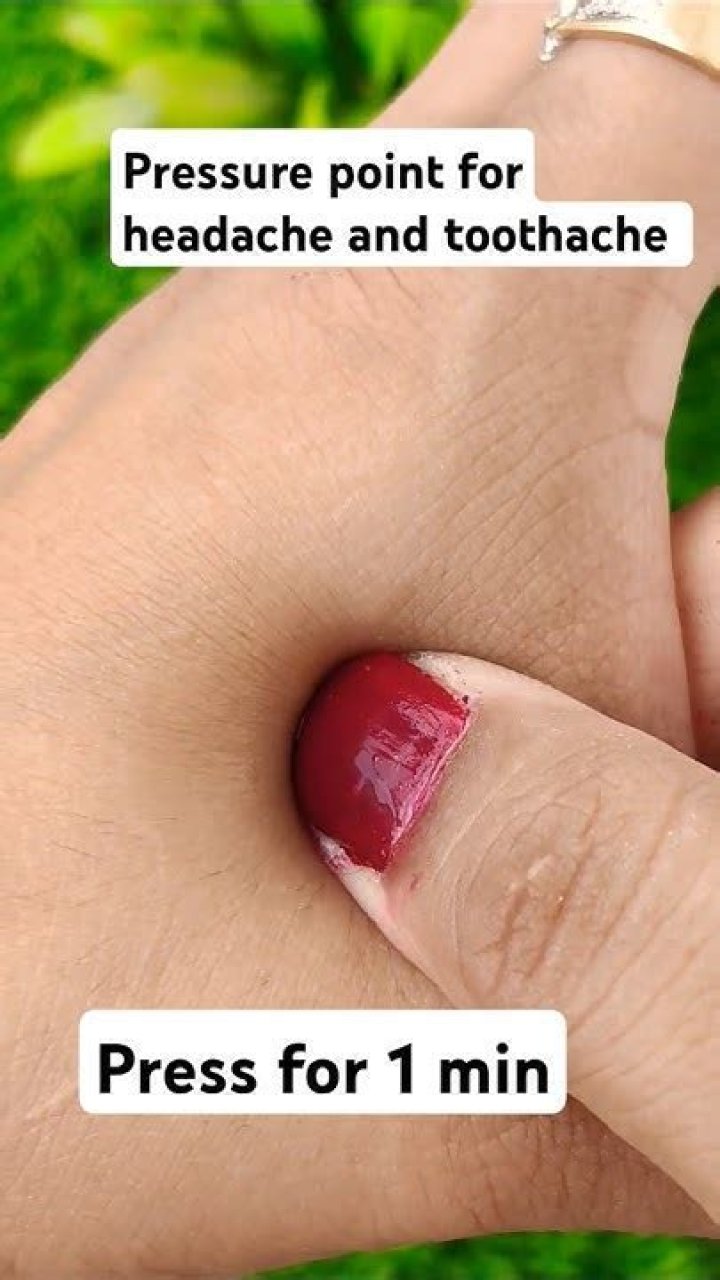 Which finger do you press for toothache?