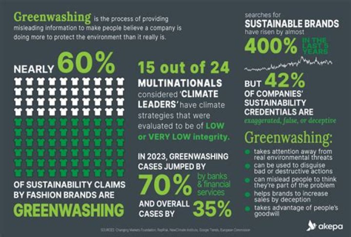 Which is an example of greenwashing?