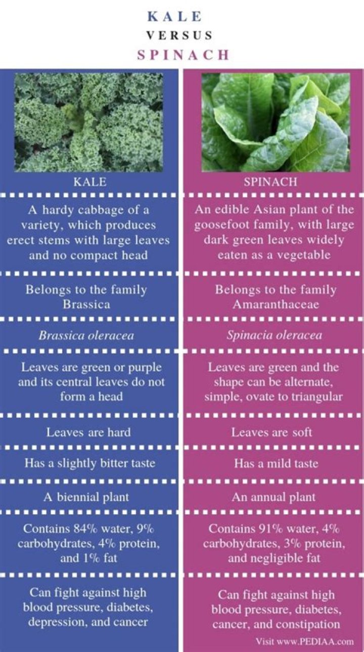 Which is healthier kale or spinach?