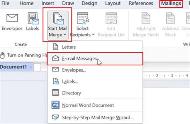 Which menu contains the Mail Merge option?