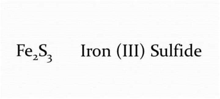Which of these is the correct formula of Iron III sulfide?