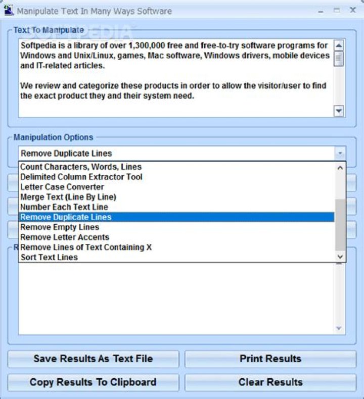 Which software is used to manipulate text and data?