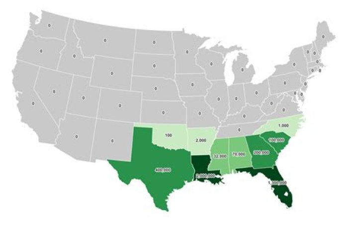 Which state has the most log cabins?