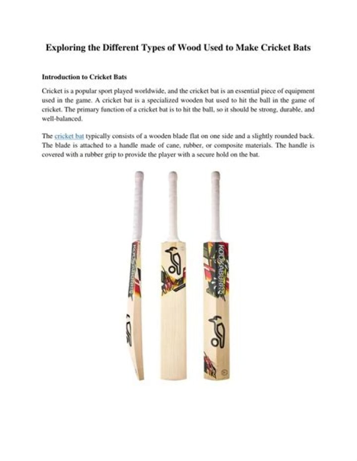 Which trees are used to make cricket bats?