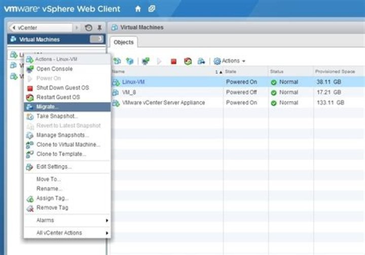 Which vSphere inventory objects can alarms be used?
