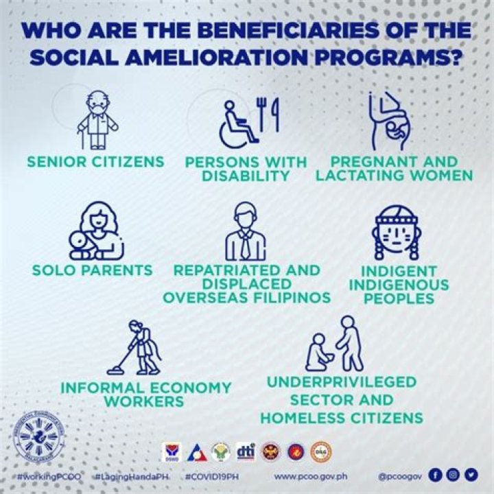 Who are the beneficiaries of social amelioration program?