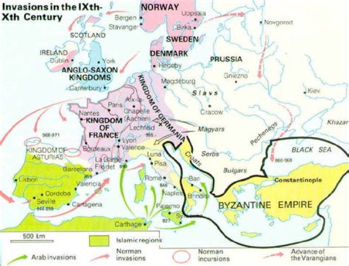 Who invaded Western Europe in the 9th and 10th centuries?