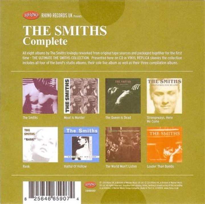 Who is on the Smiths Complete album cover?