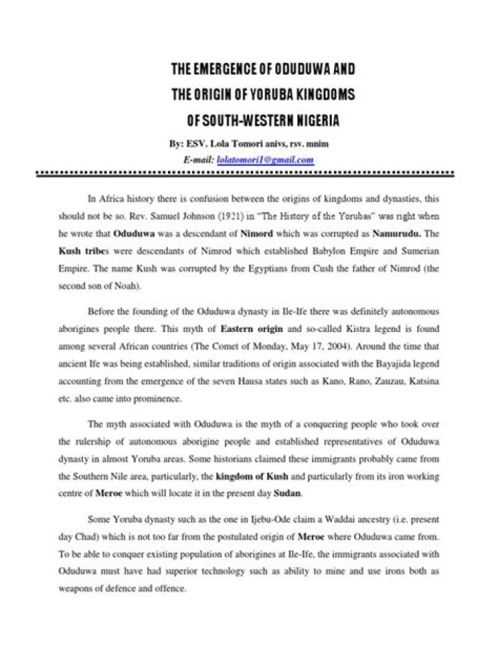 Who is the first son of oduduwa?