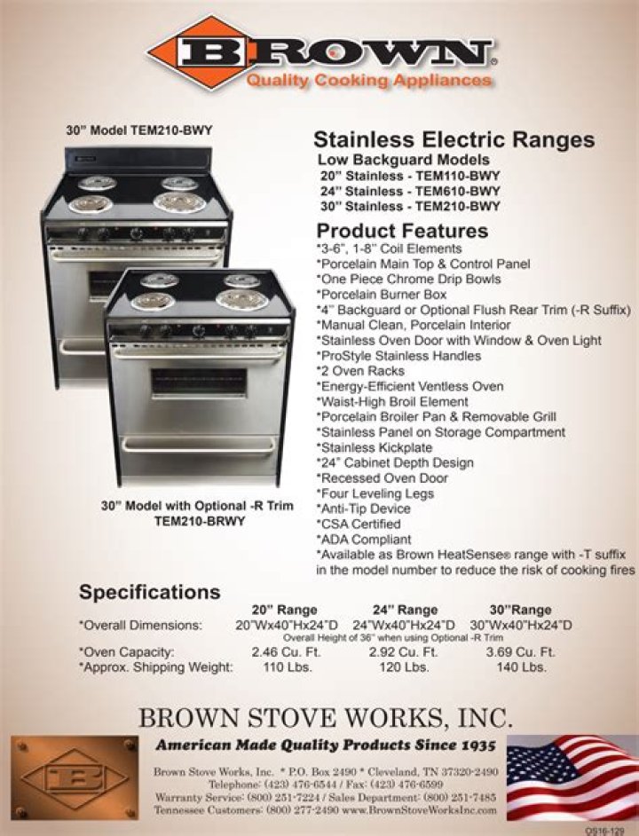 Who makes Brown stoves?