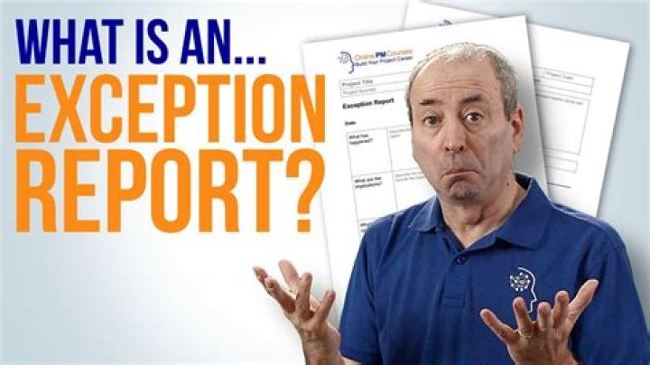 Who uses exception report?