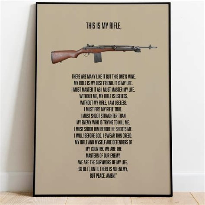 Who wrote this is my rifle this is my gun?