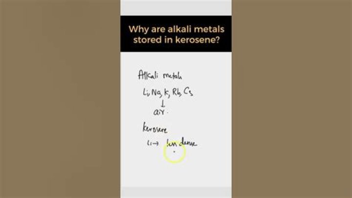 Why are alkali metals stored in kerosene oil?