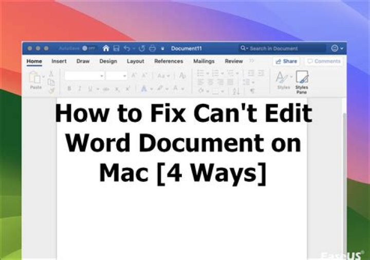 Why can't I edit a Word document on my Mac?