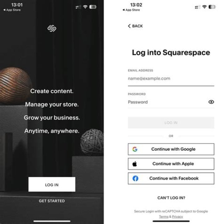 Why can't I log into squarespace?
