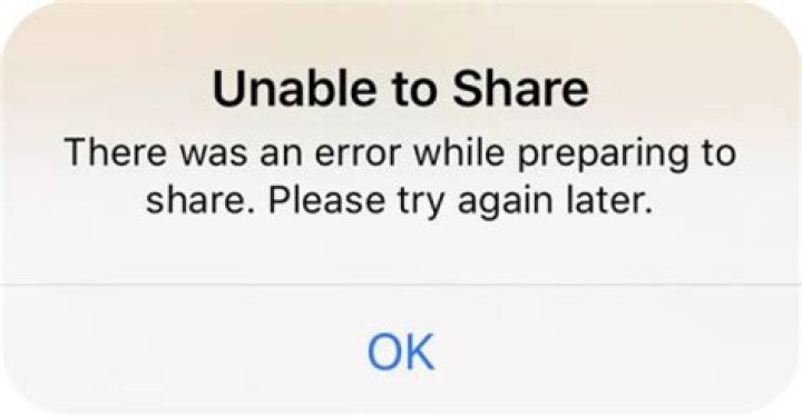 Why can't I share a photo on my iPhone?