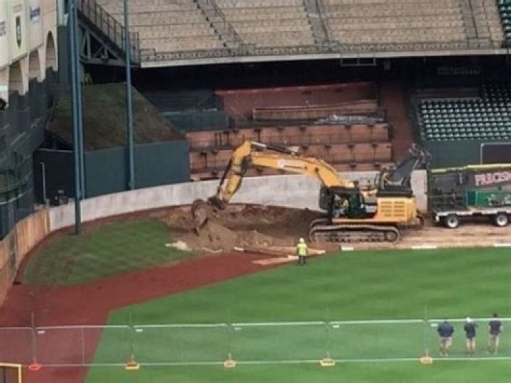 Why did Astros remove hill in center field?