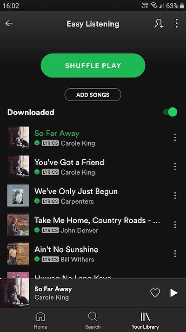 Why do I get the same songs on shuffle?