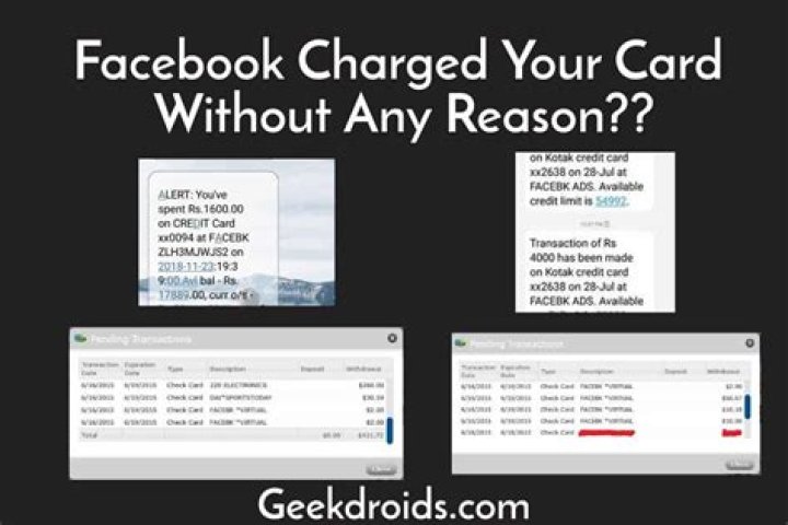 Why do I have a Facebook charge on my credit card?