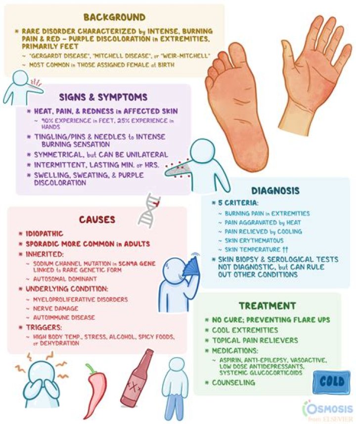 Why do my hands and feet get red and hot?