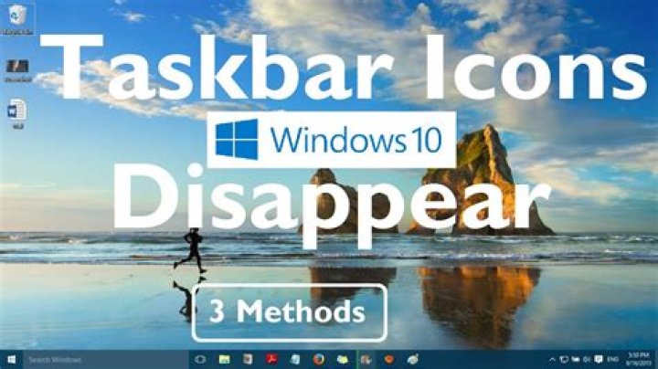 Why do my taskbar icons keep disappearing?