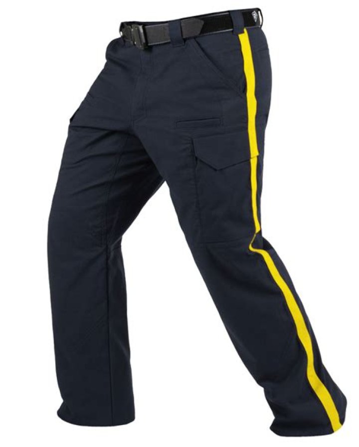 Why do the RCMP have a yellow stripe?