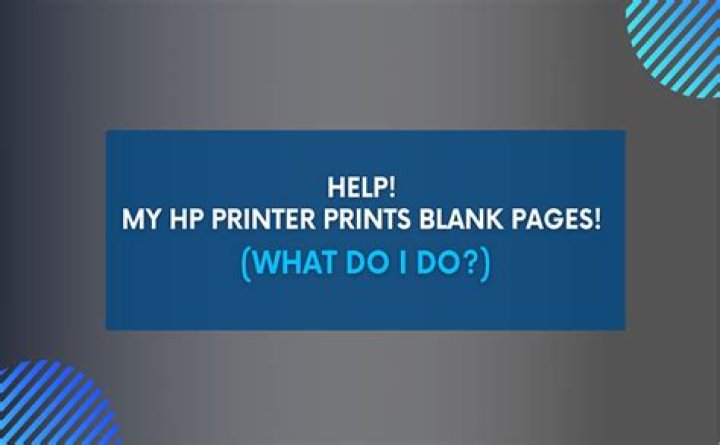 Why is my HP Photosmart 7520 printing blank pages?