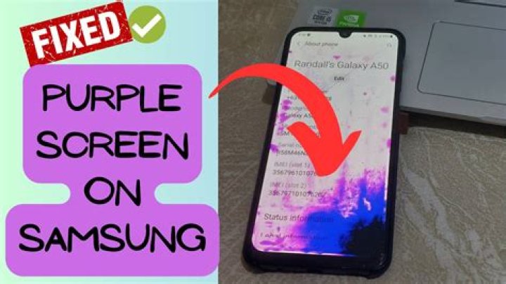 Why is my screen turning purple?