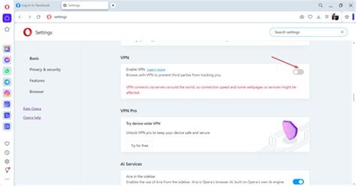 Why is opera VPN not connecting?