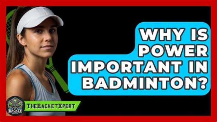 Why is power important in sprinting?