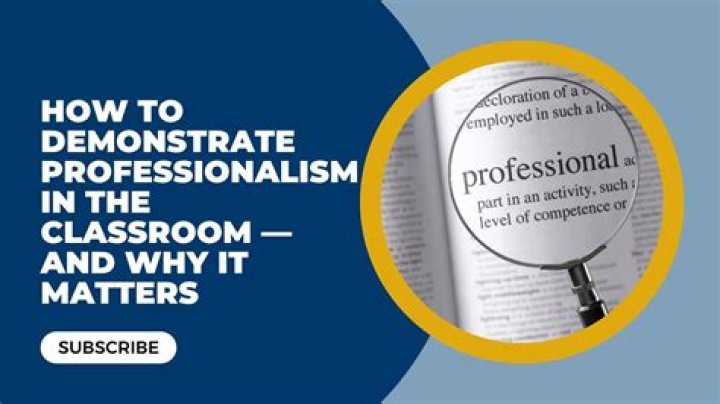 Why is professionalism important in schools?