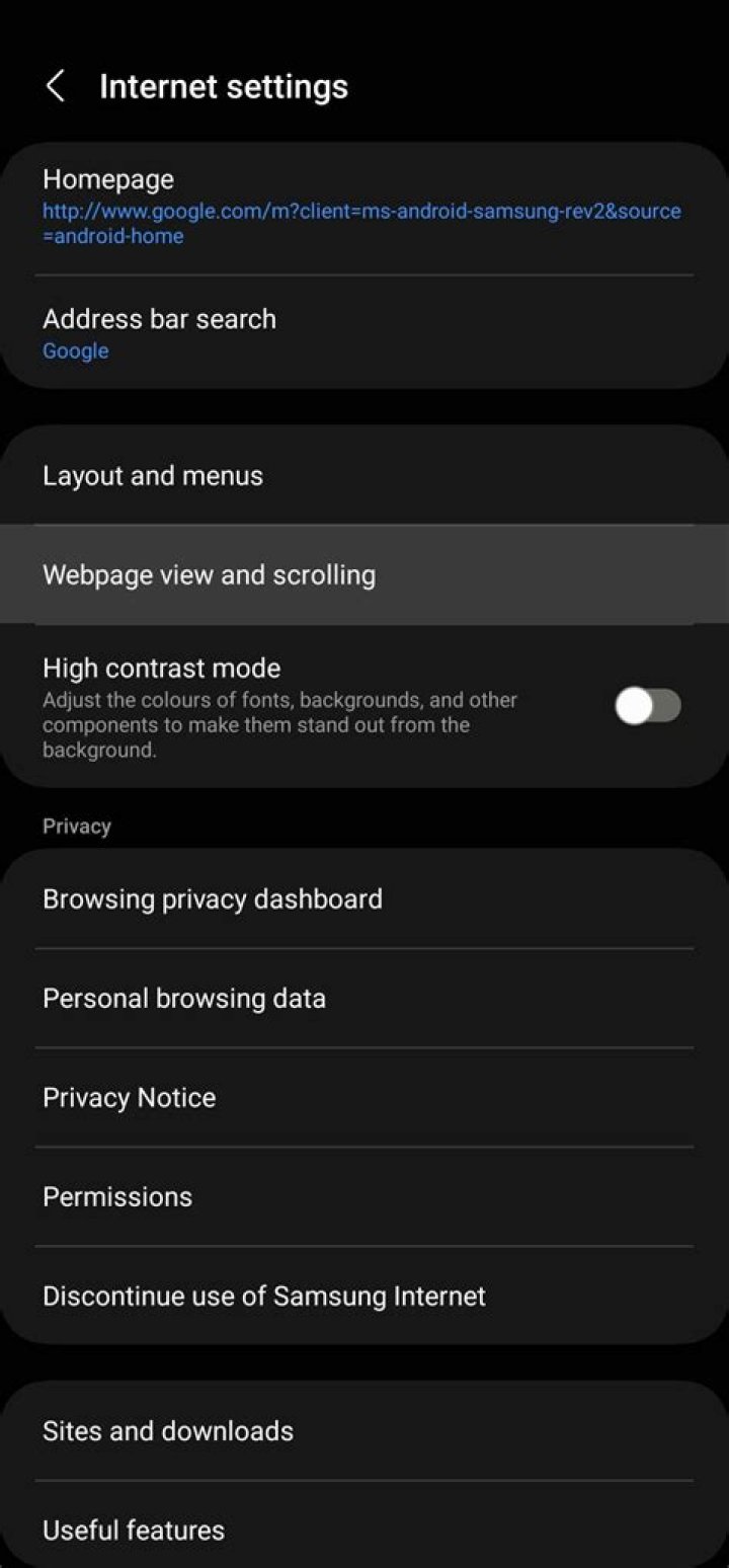 Why is Samsung Internet coming up?