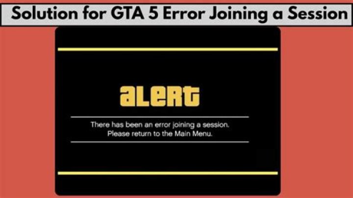 Why is there an error joining GTA online?