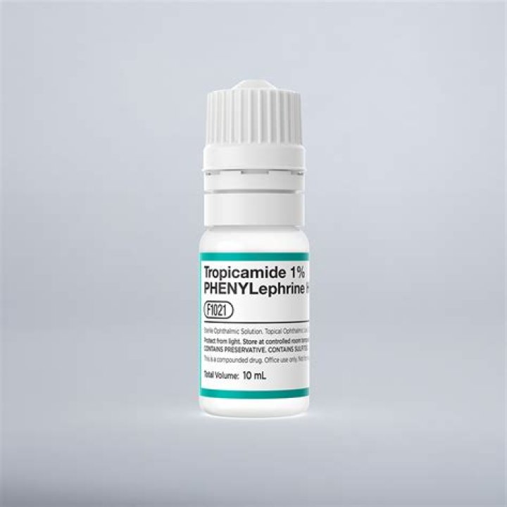 Why is tropicamide combined with phenylephrine?