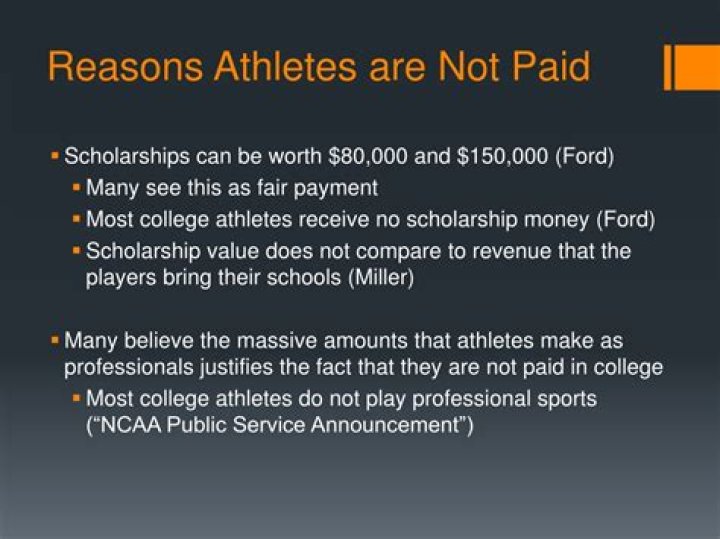 Why NCAA players should not be paid?